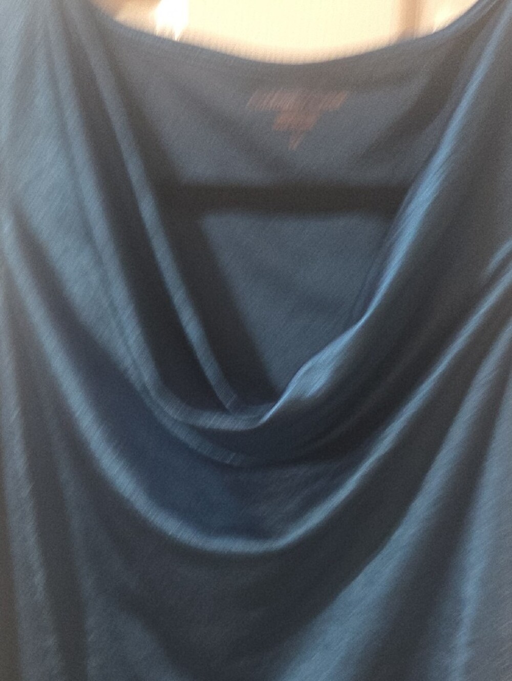 Coldwater Creek Teal Cowl Neck Sleeveless Top - Picture 3 of 4